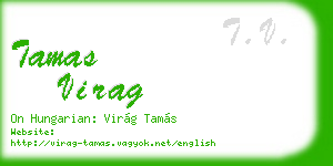tamas virag business card